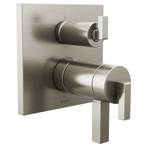 Brizo Frank Lloyd Wright HL7522 TempAssure Thermostatic Valve with Integrated Diverter Trim Lever Handle Kit, luxe nickel...