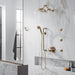 Brizo Litze HL7534 TempAssure Thermostatic Valve With Integrated Diverter Industrial Lever Handle Kit, luxe gold - view 5