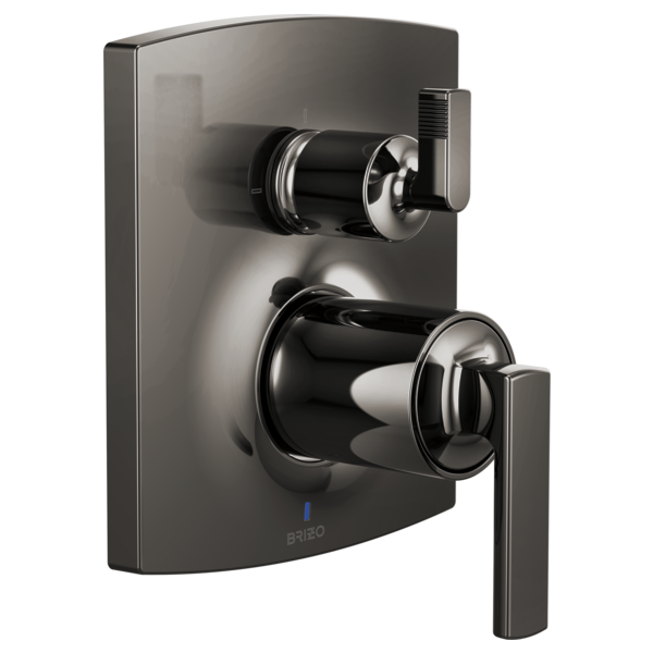Brizo Kintsu HL75P06 Pressure Balance Valve with Integrated Diverter Trim Lever Handle Kit, brilliance black onyx - view 3