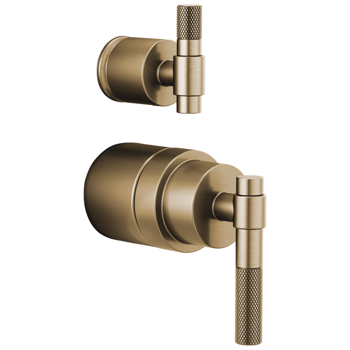Brizo Litze HL75P33 Pressure Balance Valve with Integrated Diverter Trim T-Lever Handle Kit, luxe gold