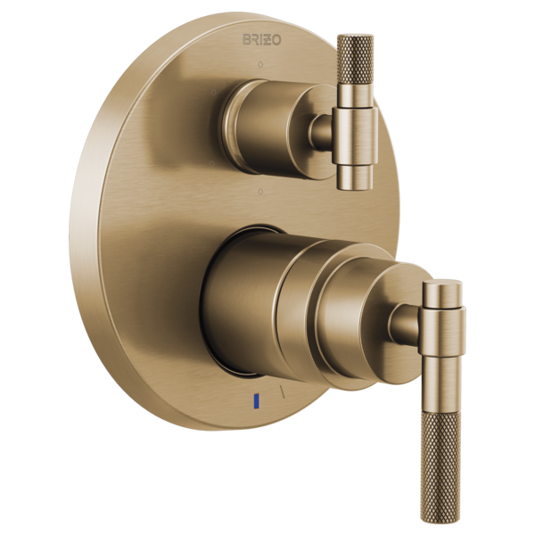 Brizo Litze HL75P33 Pressure Balance Valve with Integrated Diverter Trim T-Lever Handle Kit, luxe gold - view 2