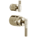 Brizo Litze HL75P33 Pressure Balance Valve with Integrated Diverter Trim T-Lever Handle Kit, polished nickel