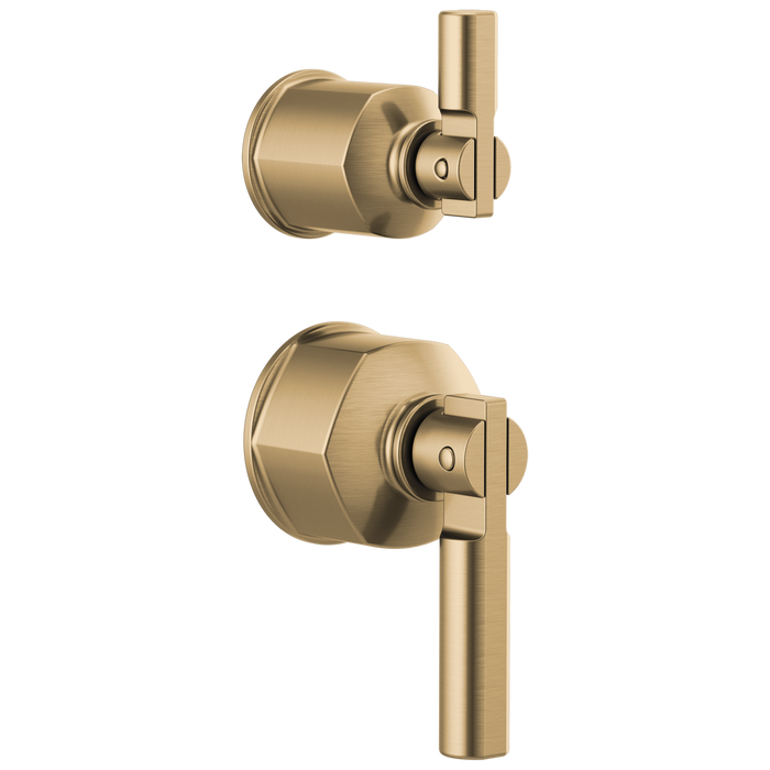 Brizo Invari HL75P76 Pressure Balance Valve with Integrated Diverter Trim Lever Handle Kit, luxe gold
