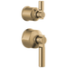 Brizo Invari HL75P76 Pressure Balance Valve with Integrated Diverter Trim Lever Handle Kit, luxe gold