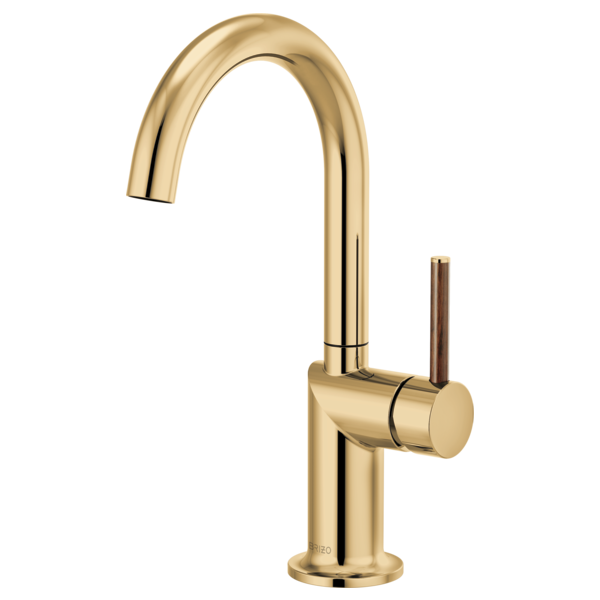 Brizo Odin HLB177 Bar Faucet Wood Lever Handle Kit, polished gold wood - view 2