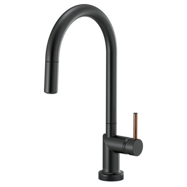 Brizo Odin HLK177 Pull-Down Faucet Wood Lever Handle Kit, matte black wood - view 2