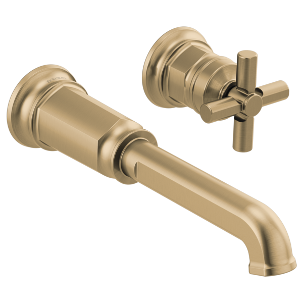 Brizo Invari HX5876 Wall Mount Lavatory Cross Handle Kit, luxe gold - view 3