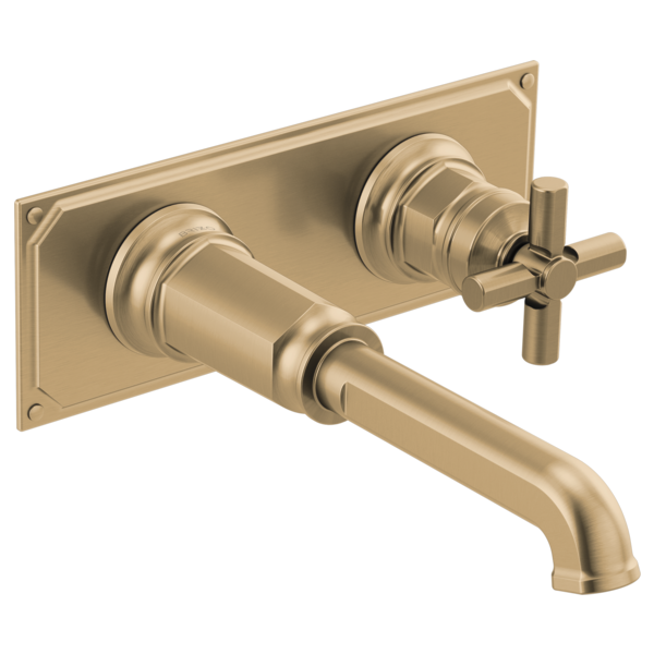 Brizo Invari HX5876 Wall Mount Lavatory Cross Handle Kit, luxe gold - view 4