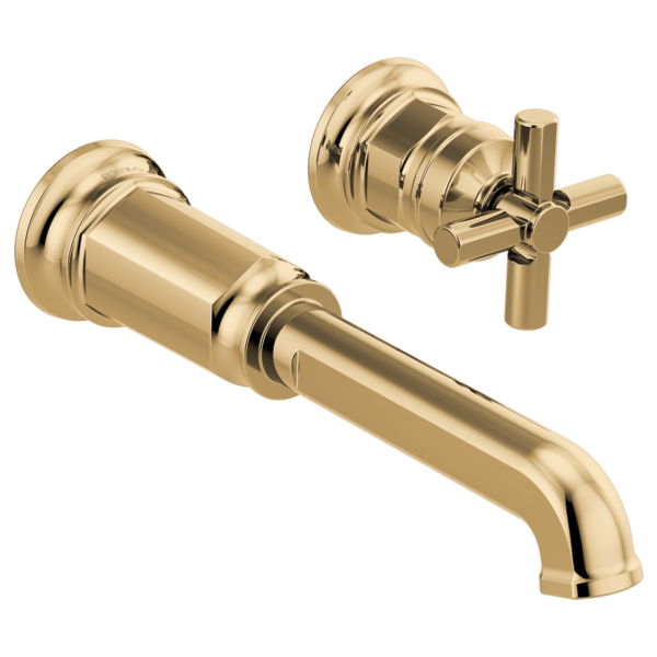 Brizo Invari HX5876 Wall Mount Lavatory Cross Handle Kit, polished gold - view 3