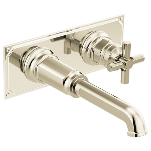 Brizo Invari HX5876 Wall Mount Lavatory Cross Handle Kit, polished nickel - view 3