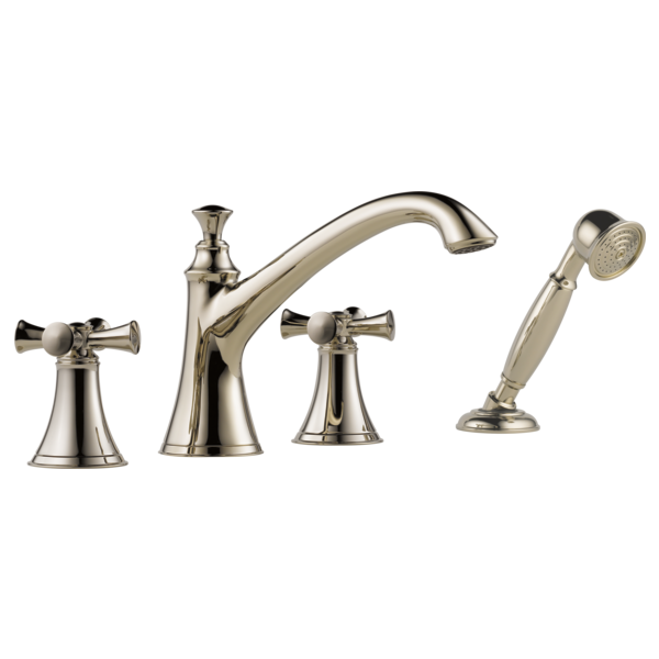 Brizo Baliza HX605 Roman Tub Cross Handle Kit (Pair), polished nickel - view 2