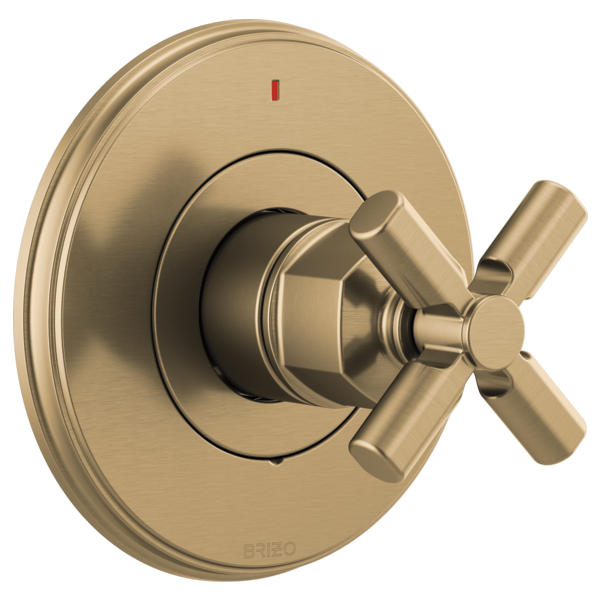 Brizo Invari HX60P76 Pressure Balance Valve Trim Cross Handle Kit, luxe gold - view 2