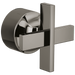 Brizo Levoir HX60P98 Pressure Balance Valve Trim Cross Handle Kit, brilliance black onyx