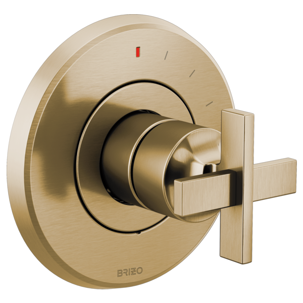 Brizo Levoir HX60P98 Pressure Balance Valve Trim Cross Handle Kit, luxe gold - view 2