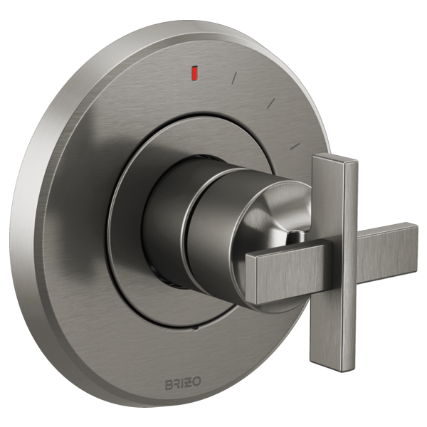 Brizo Levoir HX60P98 Pressure Balance Valve Trim Cross Handle Kit, luxe steel - view 2