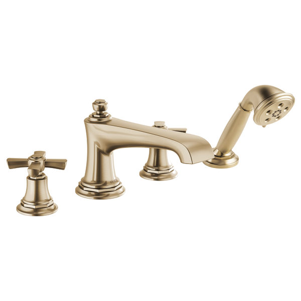 Brizo Rook HX661 Roman Tub Faucet Cross Handle Kit, luxe gold - view 3