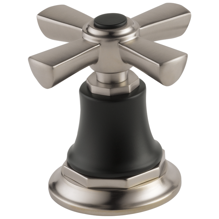 Brizo Rook HX661 Roman Tub Faucet Cross Handle Kit, luxe nickel matte black
