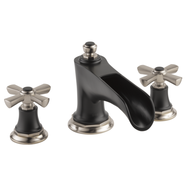 Brizo Rook HX661 Roman Tub Faucet Cross Handle Kit, luxe nickel matte black - view 3
