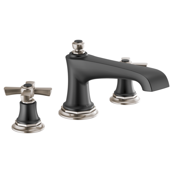 Brizo Rook HX661 Roman Tub Faucet Cross Handle Kit, luxe nickel matte black - view 4