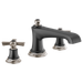 Brizo Rook HX661 Roman Tub Faucet Cross Handle Kit, luxe nickel matte black - view 4