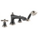 Brizo Rook HX661 Roman Tub Faucet Cross Handle Kit, luxe nickel matte black - view 5