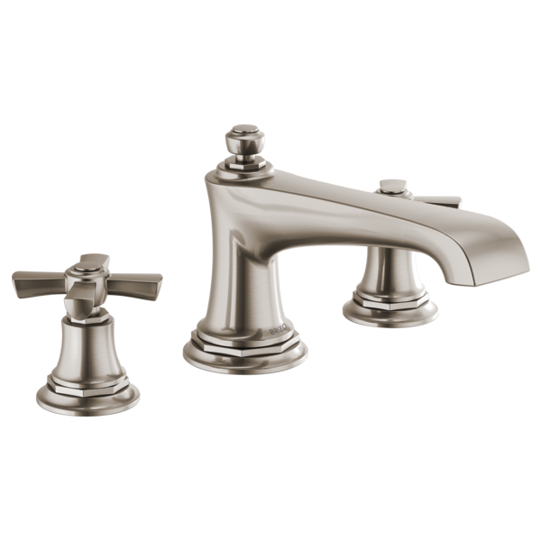 Brizo Rook HX661 Roman Tub Faucet Cross Handle Kit, luxe nickel - view 4