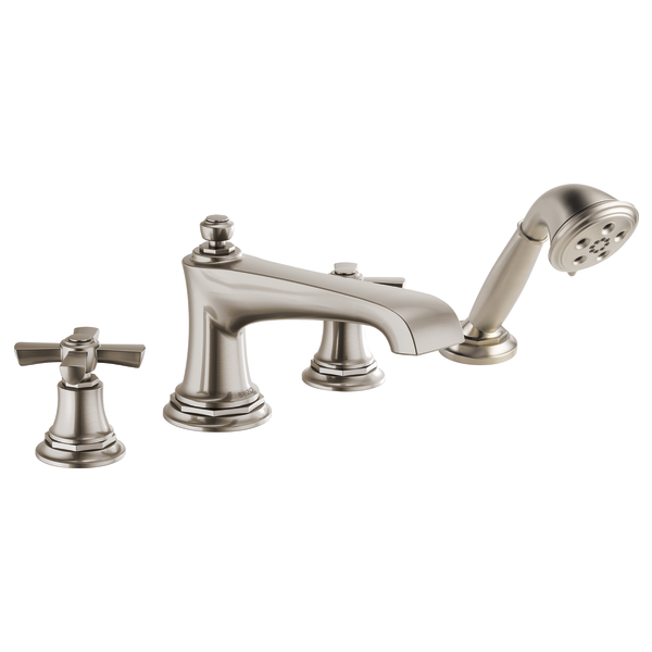 Brizo Rook HX661 Roman Tub Faucet Cross Handle Kit, luxe nickel - view 5