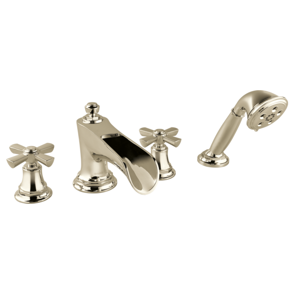 Brizo Rook HX661 Roman Tub Faucet Cross Handle Kit, polished nickel - view 2