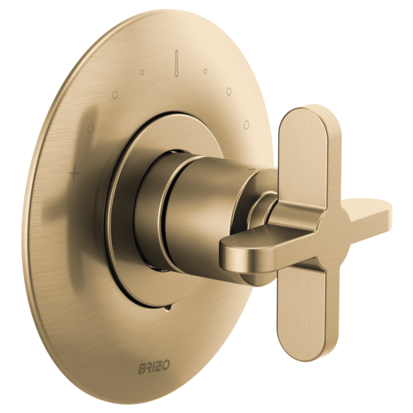 Brizo Jason Wu for Brizo HX6675 Sensori Thermostatic Valve Trim Cross Handle Kit, luxe gold - view 2