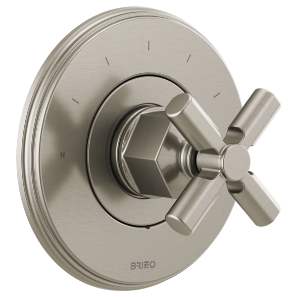 Brizo Invari HX6676 Sensori Thermostatic Valve Trim Cross Handle Kit, luxe nickel - view 2