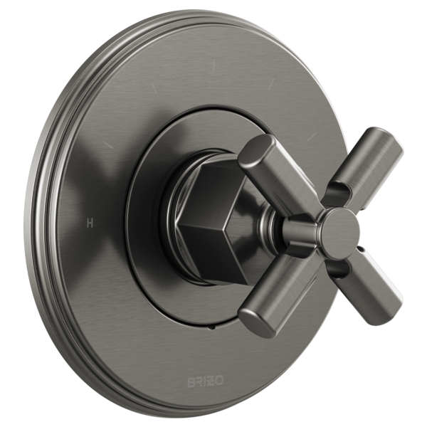 Brizo Invari HX6676 Sensori Thermostatic Valve Trim Cross Handle Kit, luxe steel - view 2