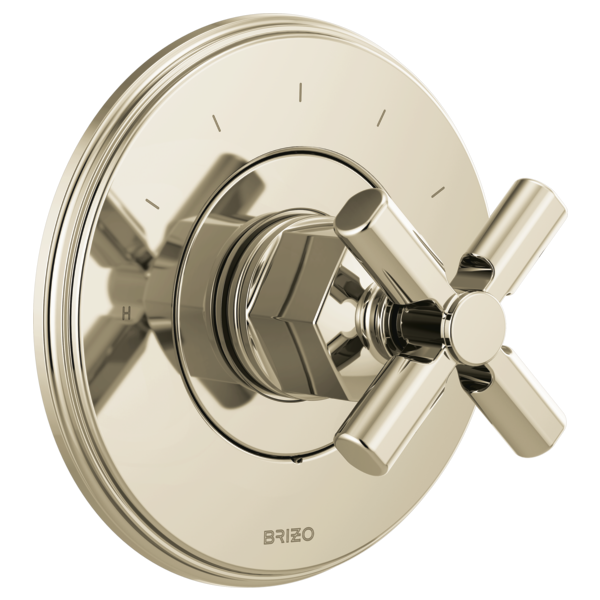 Brizo Invari HX6676 Sensori Thermostatic Valve Trim Cross Handle Kit, polished nickel - view 2