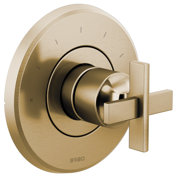 Brizo Levoir HX6698 Sensori Thermostatic Valve Trim Cross Handle Kit, luxe gold - view 2