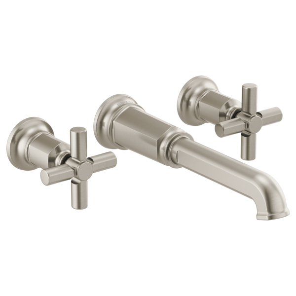 Brizo Invari HX70476 Two-Handle Wall Mount Tub Filler Cross Handle Kit, luxe nickel - view 2