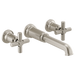 Brizo Invari HX70476 Two-Handle Wall Mount Tub Filler Cross Handle Kit, luxe nickel - view 2