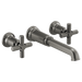 Brizo Invari HX70476 Two-Handle Wall Mount Tub Filler Cross Handle Kit, luxe steel - view 2