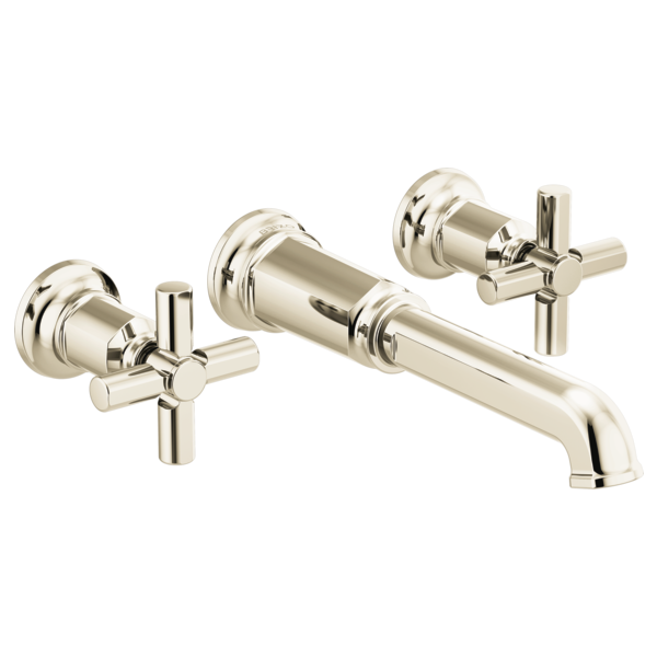 Brizo Invari HX70476 Two-Handle Wall Mount Tub Filler Cross Handle Kit, polished nickel - view 2