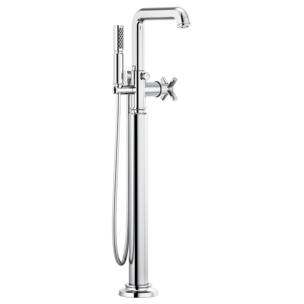 Brizo Invari HX7076 Single-Handle Floor Mount Tub Filler Cross Handle Kit, chrome - view 2