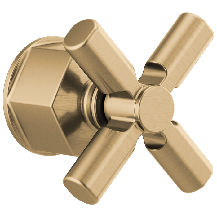 Brizo Invari HX7076 Single-Handle Floor Mount Tub Filler Cross Handle Kit, luxe gold