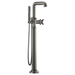Brizo Invari HX7076 Single-Handle Floor Mount Tub Filler Cross Handle Kit, luxe steel - view 2