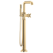 Brizo Invari HX7076 Single-Handle Floor Mount Tub Filler Cross Handle Kit, polished gold - view 2