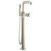 Brizo Invari HX7076 Single-Handle Floor Mount Tub Filler Cross Handle Kit, polished nickel - view 2