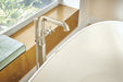Brizo Invari HX7076 Single-Handle Floor Mount Tub Filler Cross Handle Kit, polished nickel - view 4