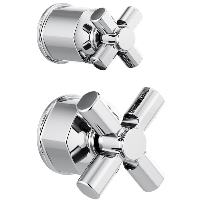 Brizo Invari HX75P76 Pressure Balance Valve with Integrated Diverter Trim Cross Handle Kit, chrome