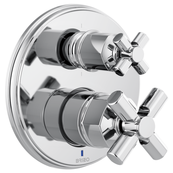 Brizo Invari HX75P76 Pressure Balance Valve with Integrated Diverter Trim Cross Handle Kit, chrome - view 3