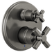 Brizo Invari HX75P76 Pressure Balance Valve with Integrated Diverter Trim Cross Handle Kit, luxe steel - view 2
