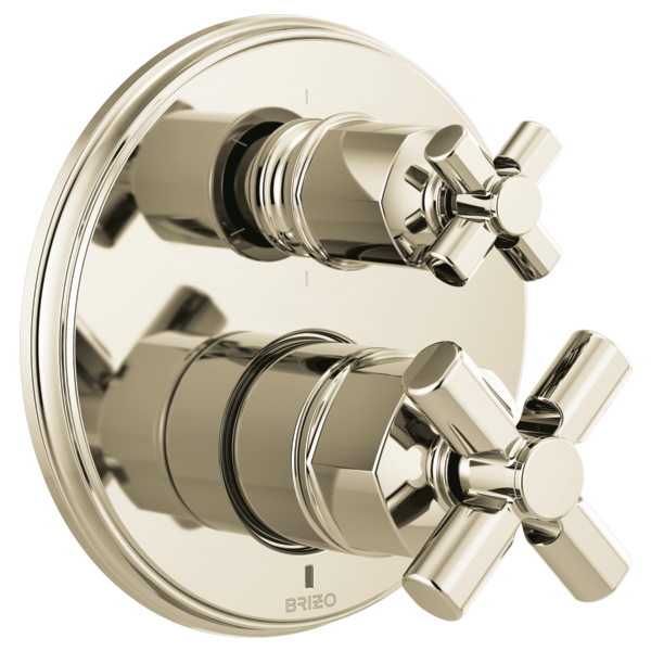 Brizo Invari HX75P76 Pressure Balance Valve with Integrated Diverter Trim Cross Handle Kit, polished nickel - view 3