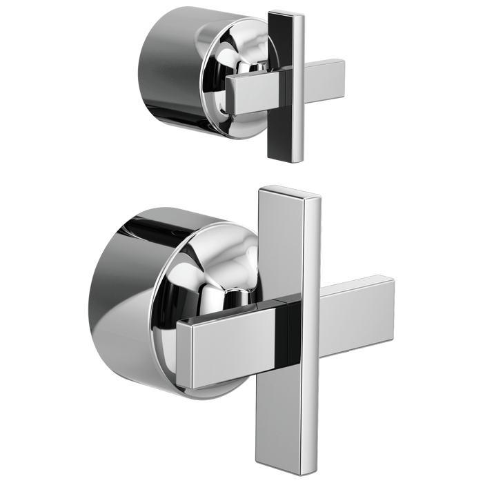 Brizo Levoir HX75P98 Pressure Balance Valve with Integrated Diverter Trim Cross Handle Kit, chrome