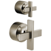 Brizo Levoir HX75P98 Pressure Balance Valve with Integrated Diverter Trim Cross Handle Kit, luxe nickel