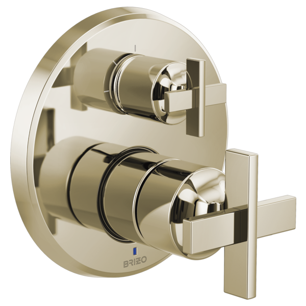 Brizo Levoir HX75P98 Pressure Balance Valve with Integrated Diverter Trim Cross Handle Kit, polished nickel - view 2